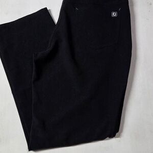 FootJoy Black Golf Pants with Blue Striped Waistband
